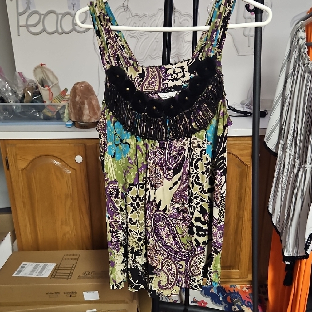 Multicolor Sleeveless Women's Top